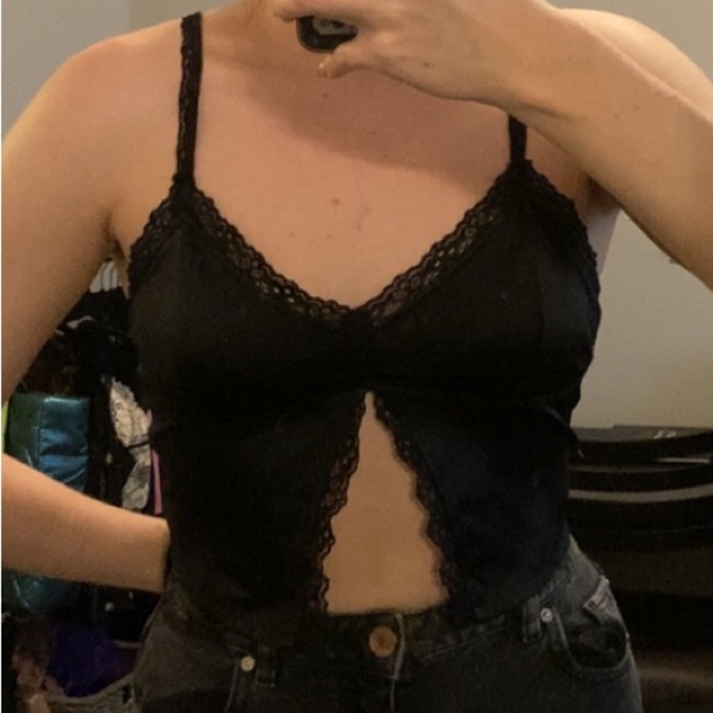 Black lace top